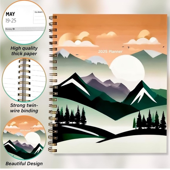 Mountain Landscape 2025 Planner Brand New - Picture 5 of 8